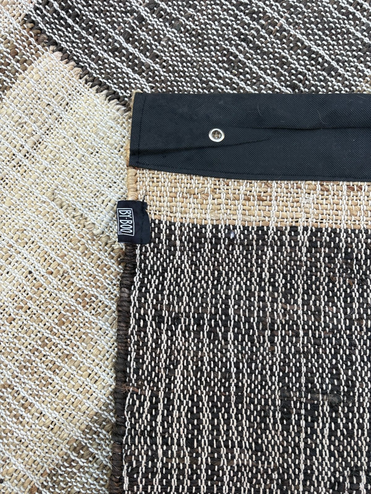 Modern Jute Vloerkleed BY-BOO - Beige, Bruin, Zwart, Huis en Inrichting, 100 tot 150 cm, Beige, 200 cm of meer, Ophalen of Verzenden