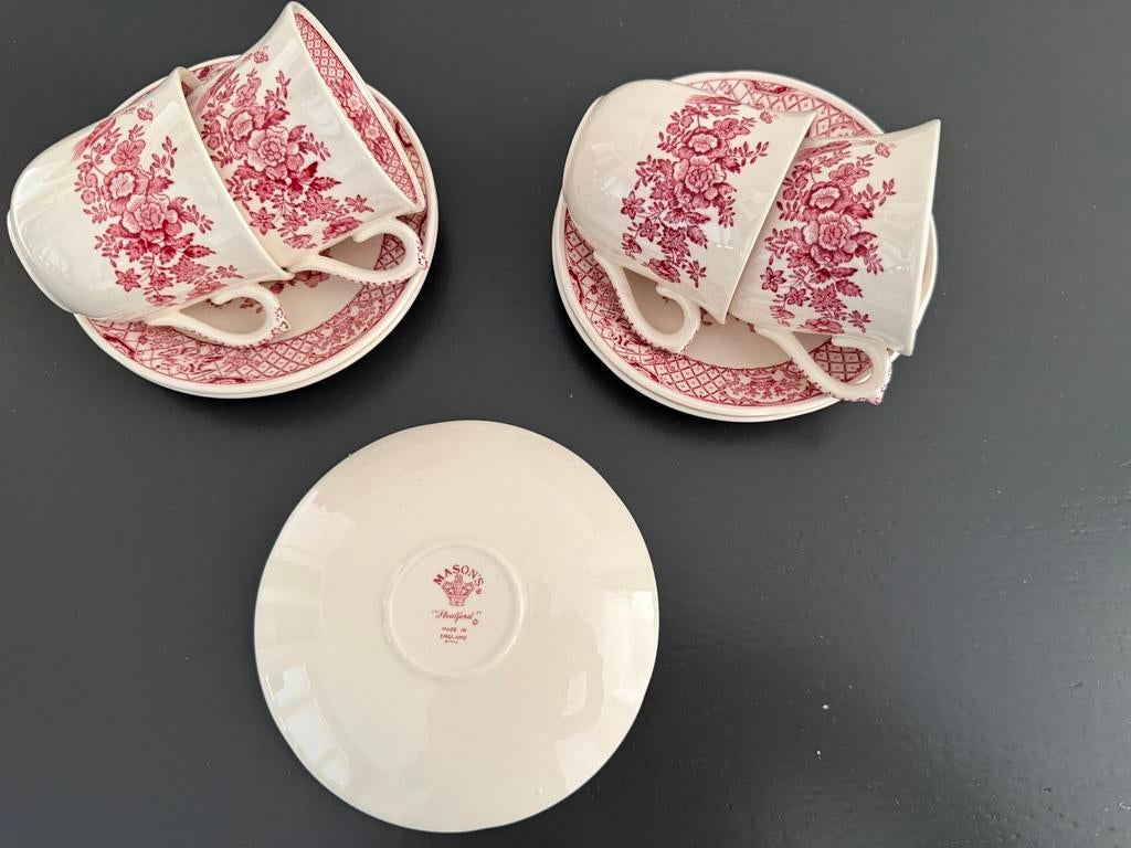 Mason’s Stratford 4 x koffiekop en schotel, Ophalen of Verzenden