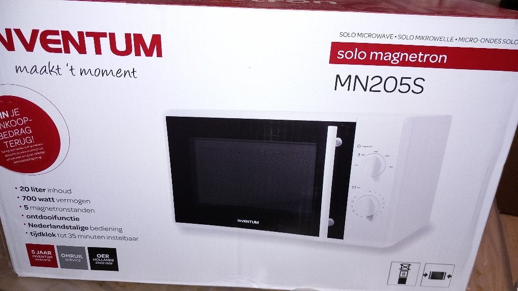 Inventum MN205S magnetron nieuw in doos, Ophalen, Minder dan 45 cm, Nieuw, Magnetron