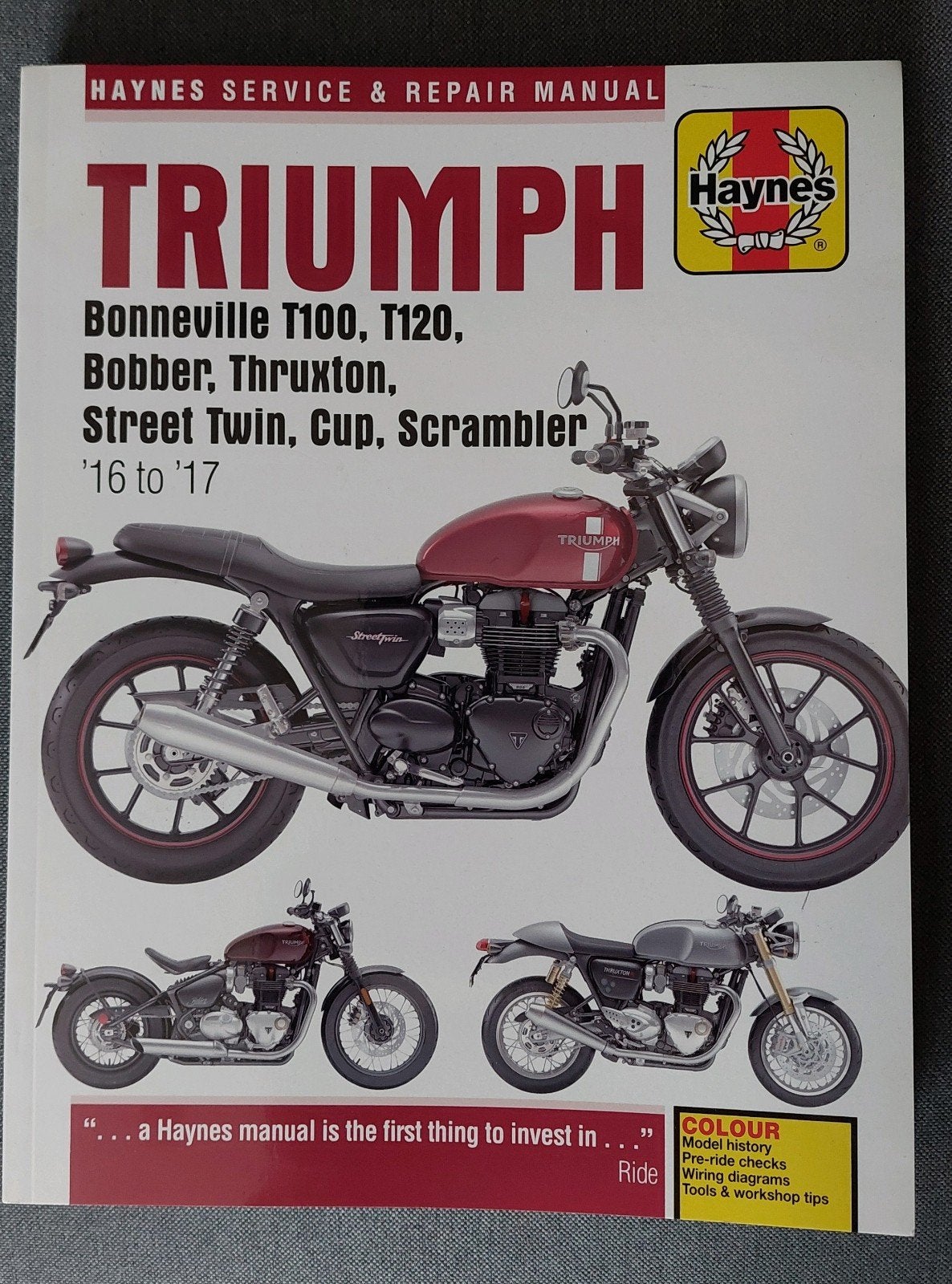 Haynes Werkplaatshandboek Triumph Bonneville (2016-2017), Ophalen of Verzenden, Nieuw, Haynes, Merk of Model