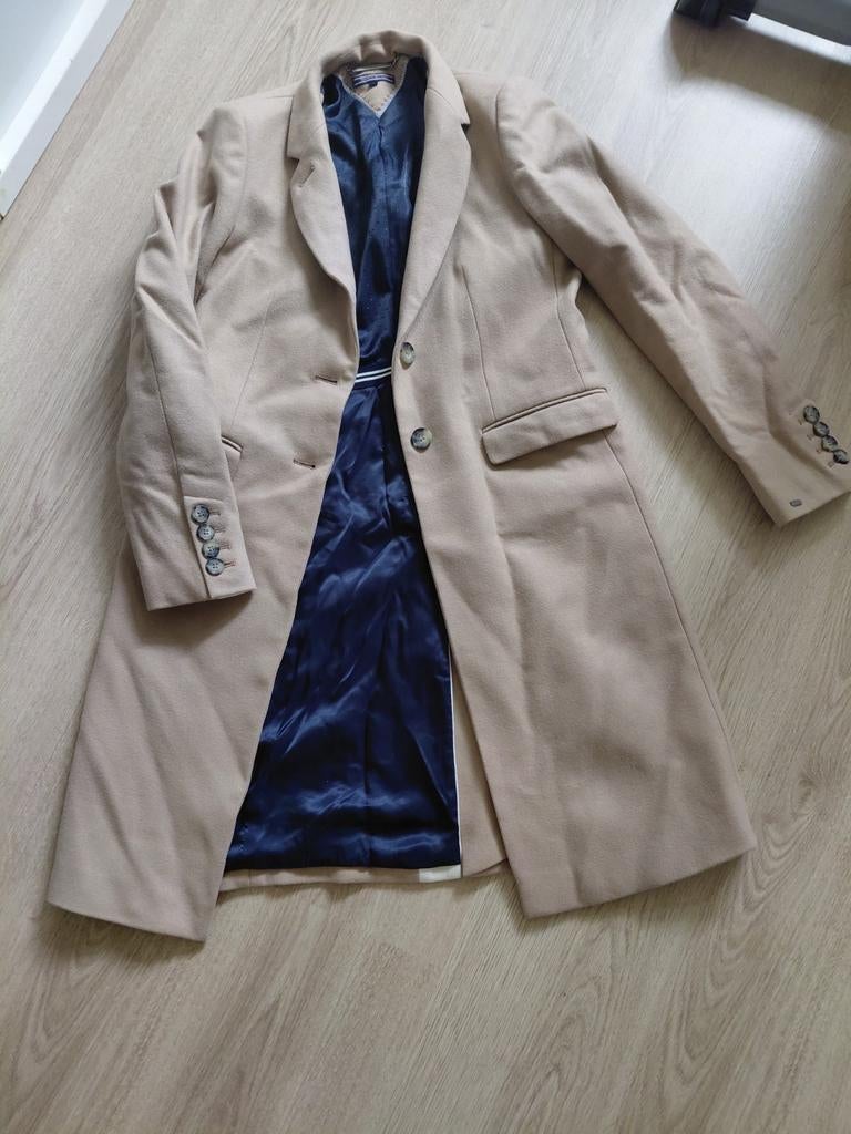 Tommy Hilfiger mantel/ jas, Kleding | Dames, Jassen | Winter, Beige, Ophalen of Verzenden, Zo goed als nieuw, Maat 34 (XS) of kleiner