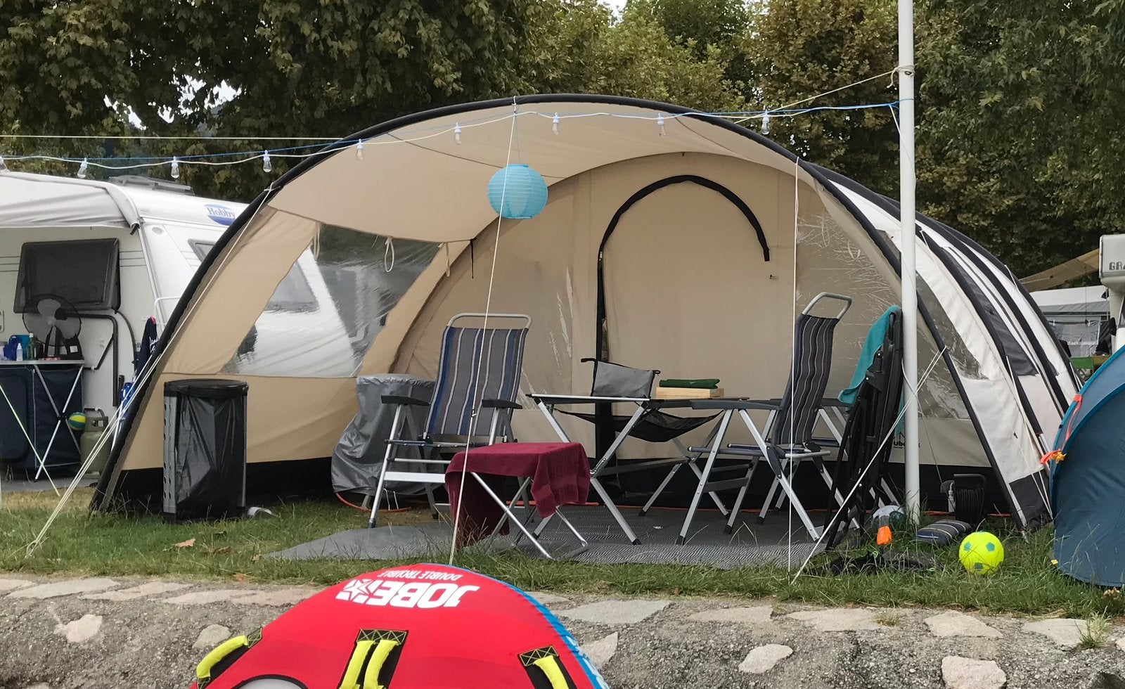 Obelink tunneltent familia 6, Caravans en Kamperen, Ophalen of Verzenden, Gebruikt