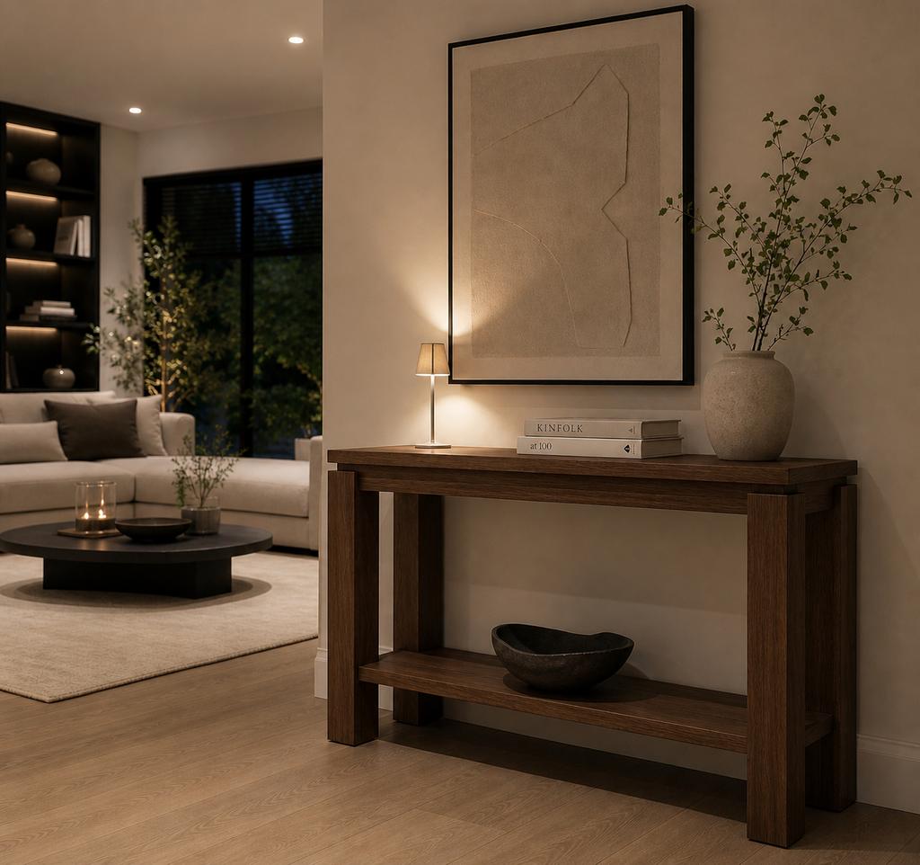 Sidetable van massief Eiken – Nieuw & Direct Leverbaar, 100 tot 150 cm, Ophalen of Verzenden, Zo goed als nieuw, 25 tot 50 cm