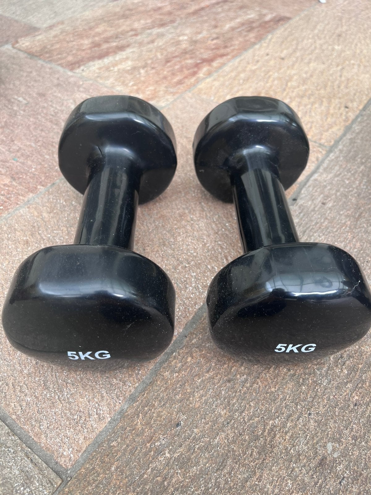 Dumbells 5 kg, Ophalen, Zo goed als nieuw, Halterset