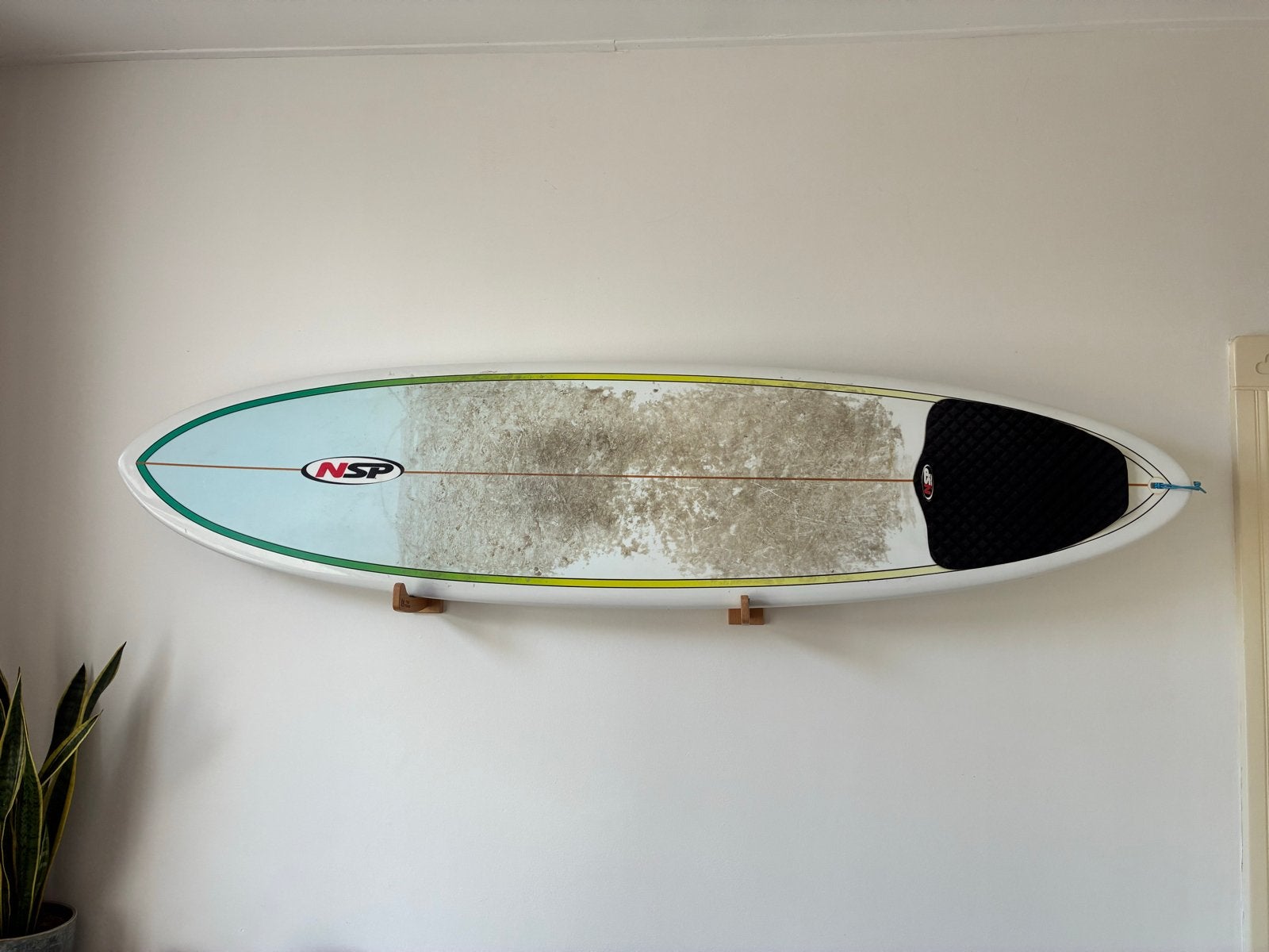 NSP Epoxy Surfboard 7'2" - voor beginners en gevorderden, Watersport en Boten, Golfsurfen, Ophalen, Gebruikt, Funboard, Met koord