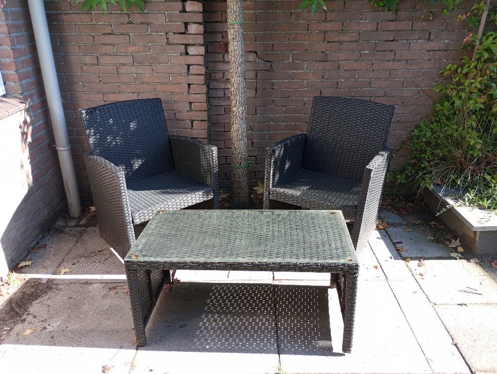 Tuinset, Kunststof, Gebruikt, Bijzettafel, Tuinset
