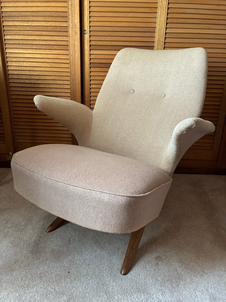 Vintage Artifort Pinguin stoel, Ophalen, Gebruikt, 75 tot 100 cm, Stof