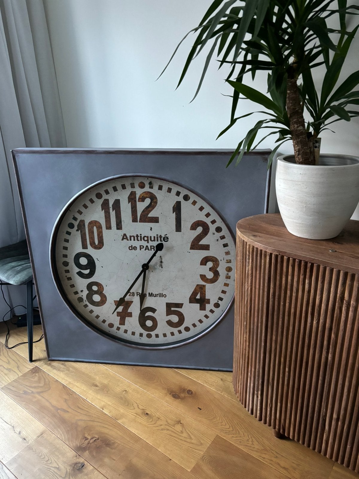 Grote Wandklok by Rootsman brand, Huis en Inrichting, Ophalen, Zo goed als nieuw, Wandklok