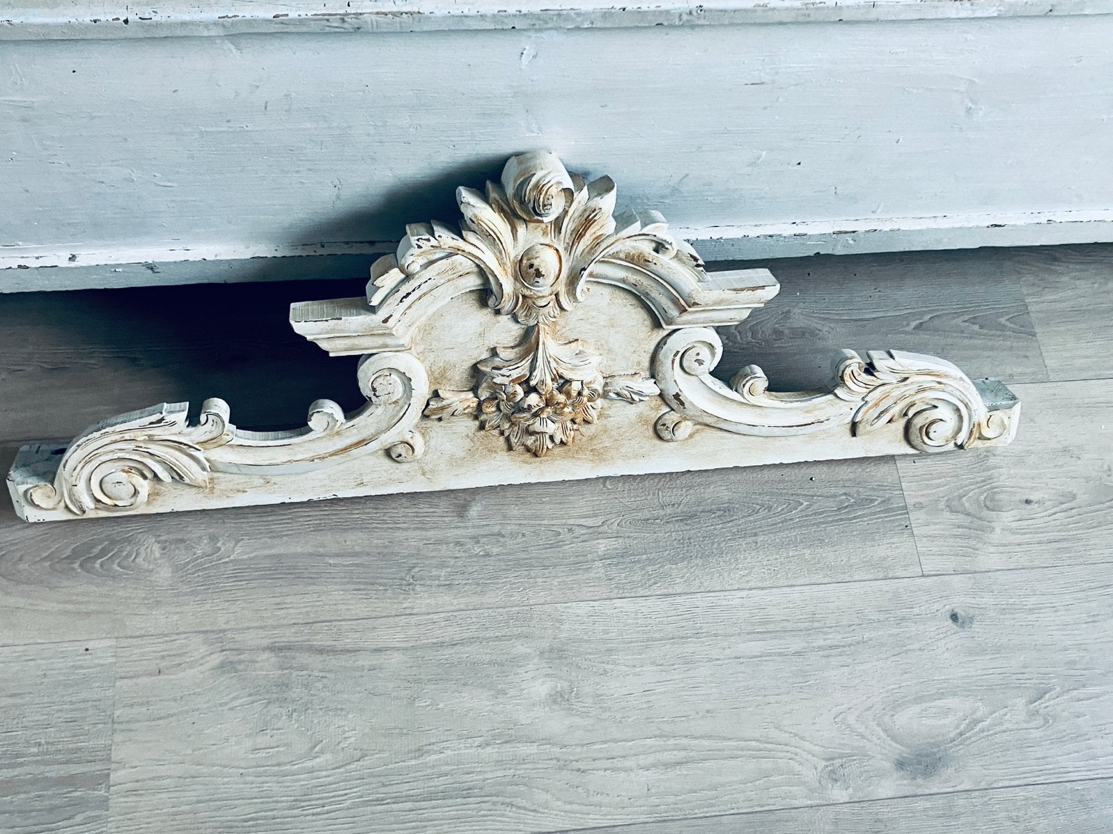 Antiek ornament 93x32 cm - Decoratieve houten wanddecoratie, Ophalen