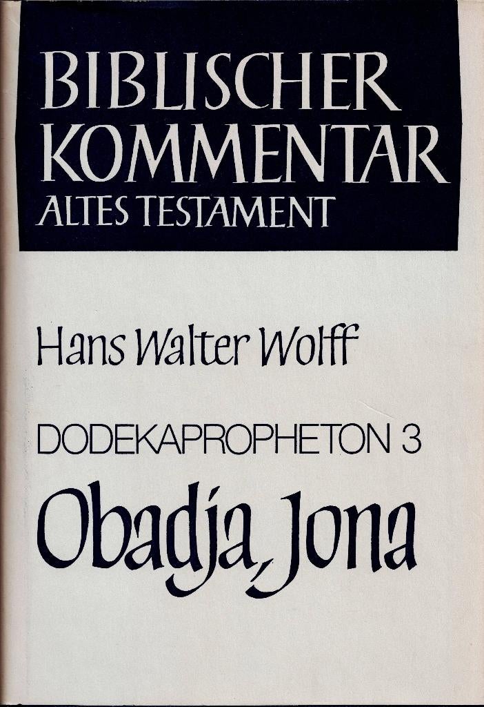 Hans Walter Wolff–Dodekapropheton 3.  Obadja, Jona BK xiv/3, Ophalen of Verzenden, Zo goed als nieuw, Christendom | Katholiek