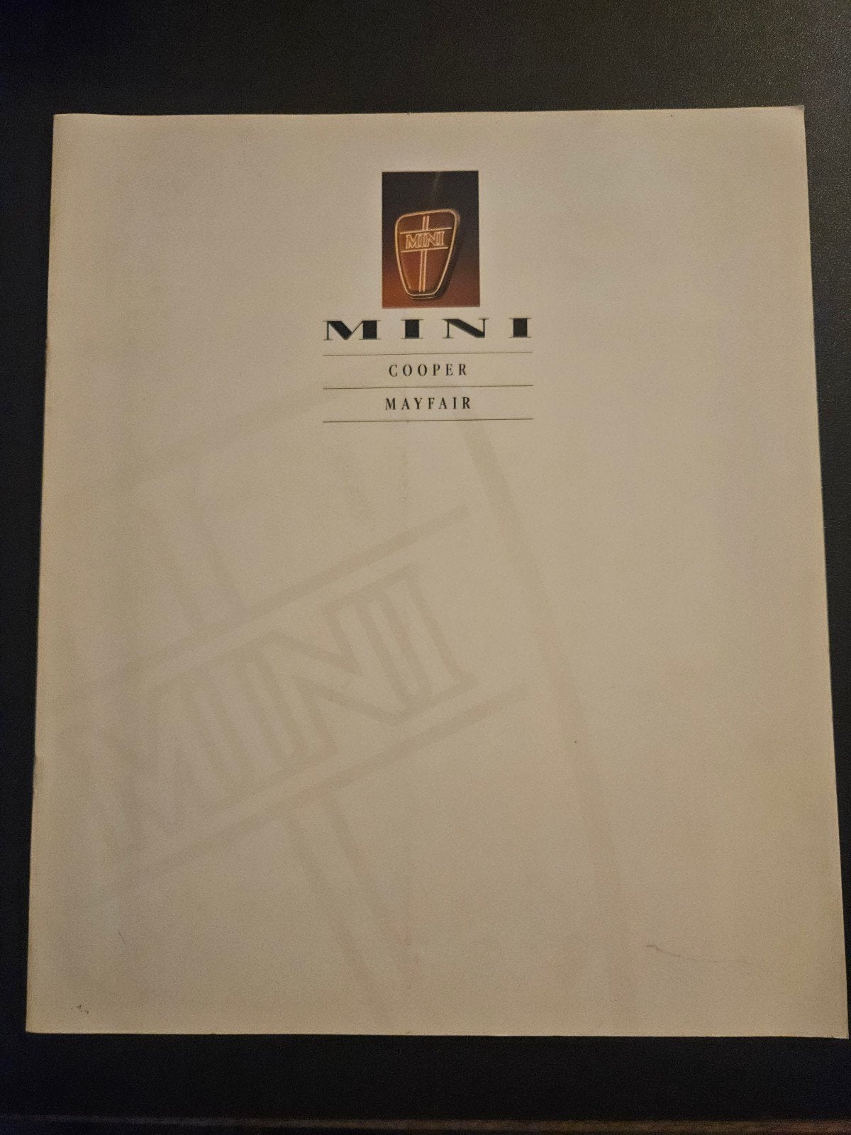 Brochure Mini Cooper & Mayfair 1994, Ophalen of Verzenden, Zo goed als nieuw, Overige merken