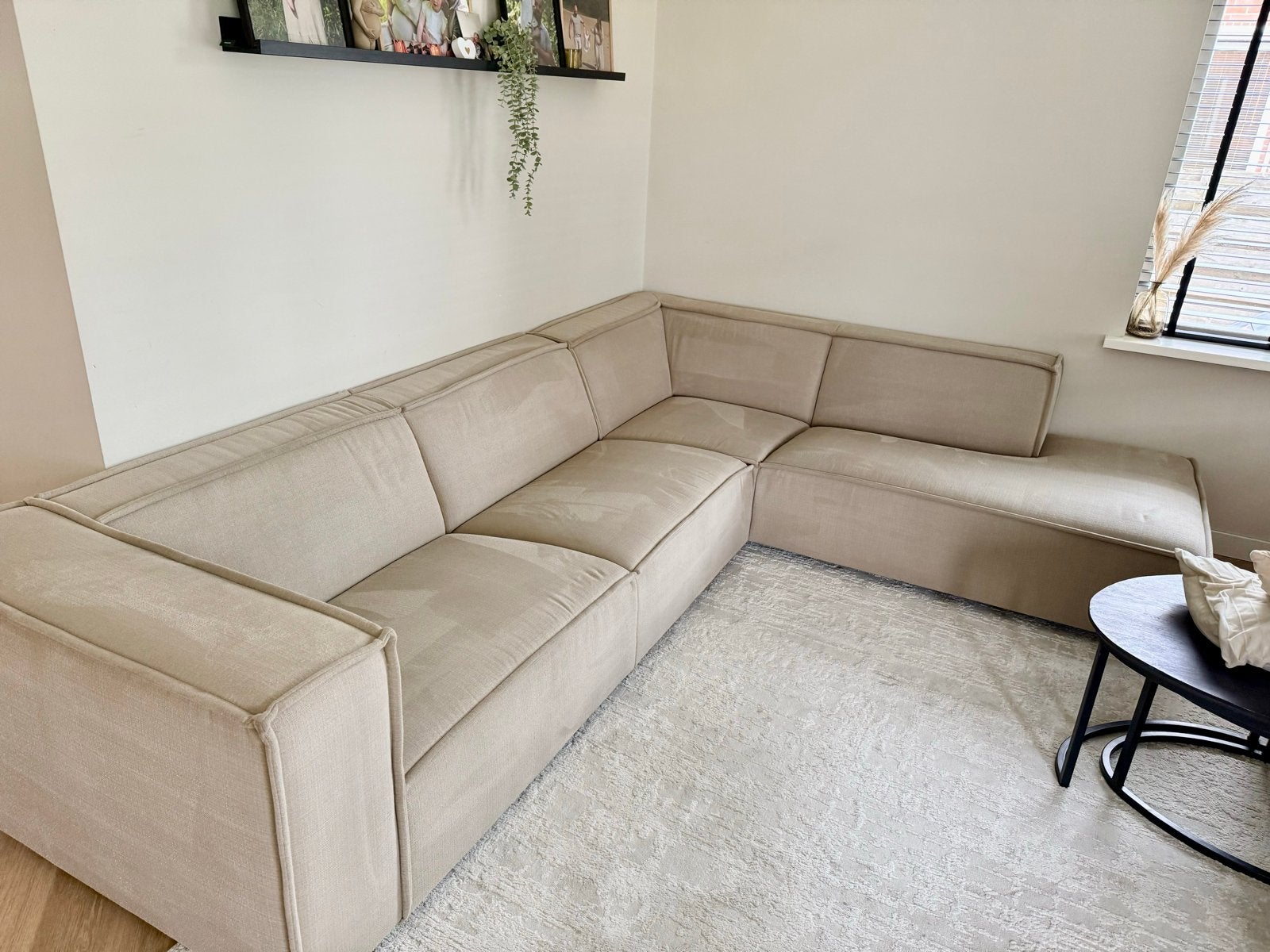 Hoekbank Sommer by Sidde Pure 901 Oat Beige (rechts), Ophalen, Hoekbank, 300 cm of meer, Zo goed als nieuw
