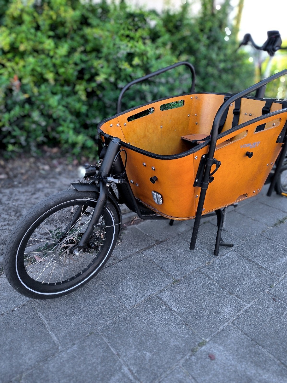 Vogue Carry 2 Bakfiets incl. Nieuwe Accu - Topstaat, Ophalen, Schijfrem, 4 kinderen of meer, Huif
