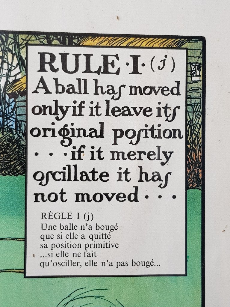 Mooie oude Engelse reclame litho van Perrier met een golfer., Antiek en Kunst, Kunst | Litho's en Zeefdrukken, Ingelijst, Ophalen of Verzenden