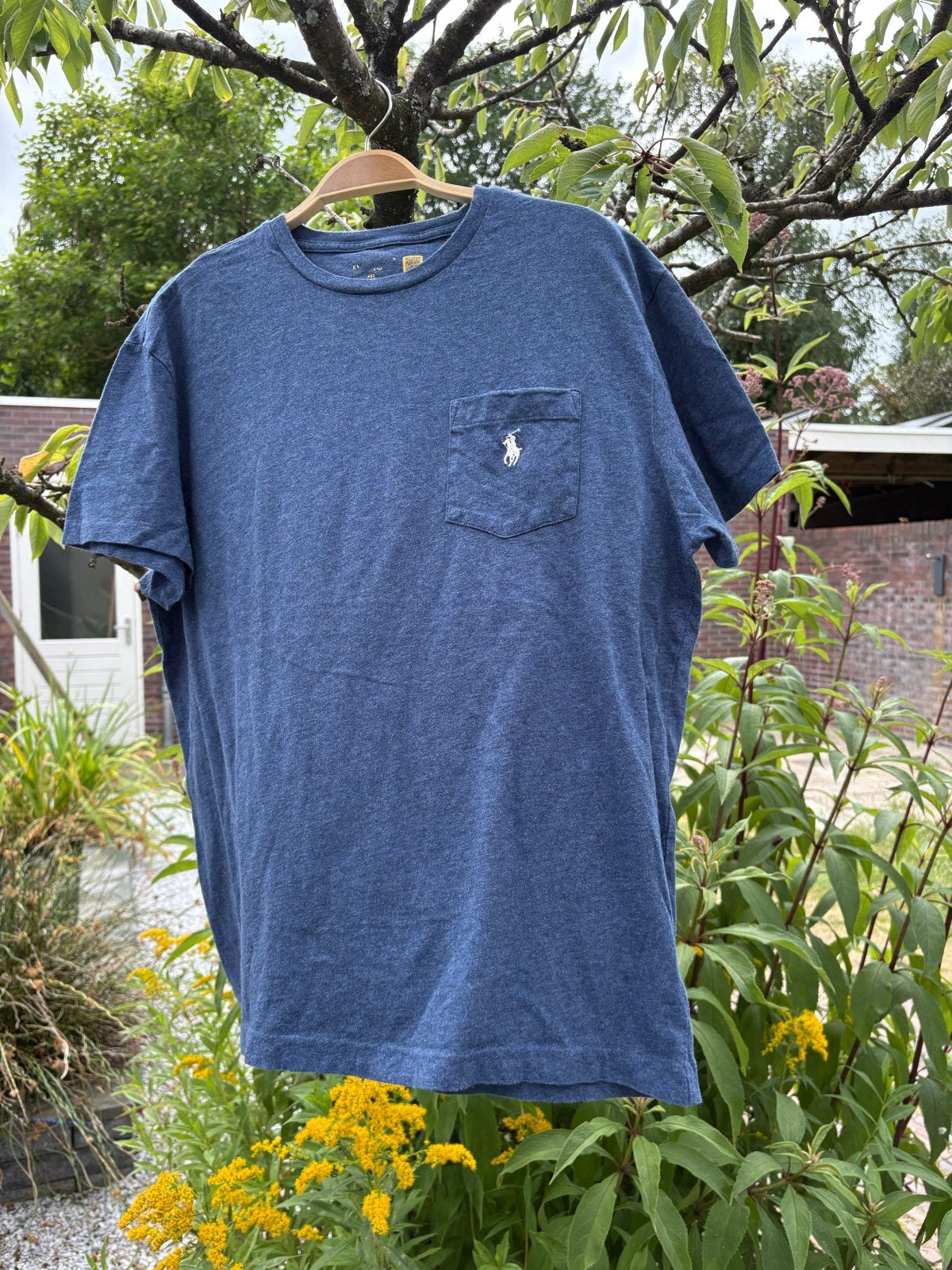Polo Ralph Lauren T-shirt XL - Als nieuw gemêleerd blauw, Ophalen of Verzenden, Zo goed als nieuw, Maat 56/58 (XL), Blauw