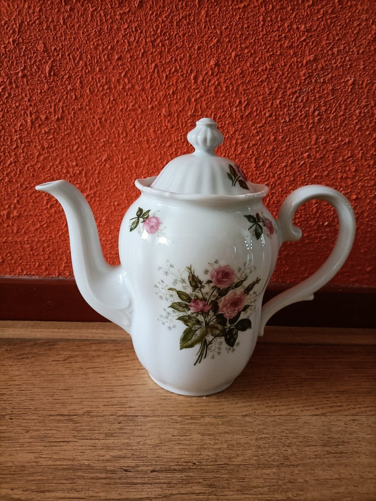 Vintage Seltmann Weiden Barock theepot met rozenmotief, Ophalen of Verzenden