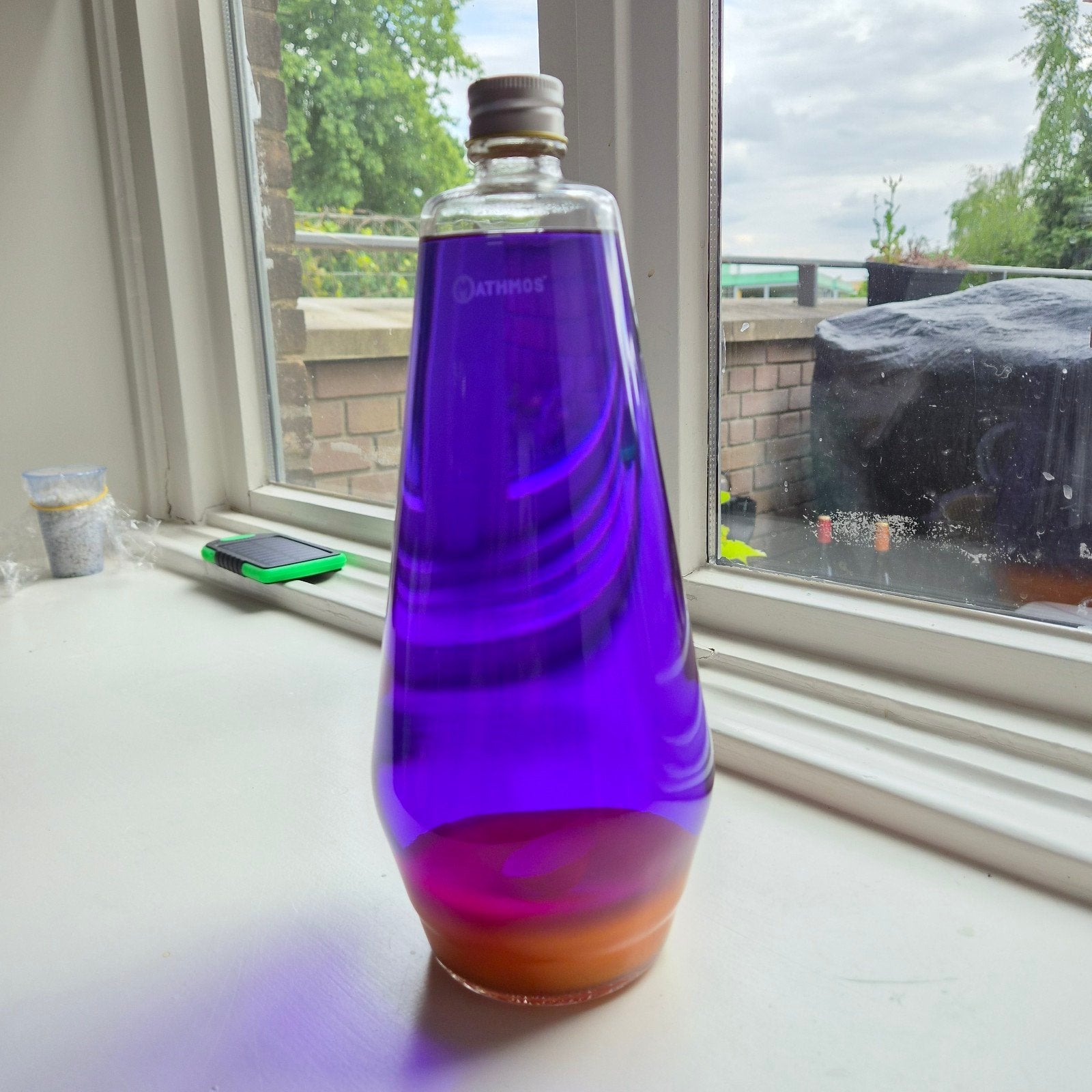 Mathmos Astro Lavalamp fles Violet Oranje, Ophalen of Verzenden, Zo goed als nieuw, Retro