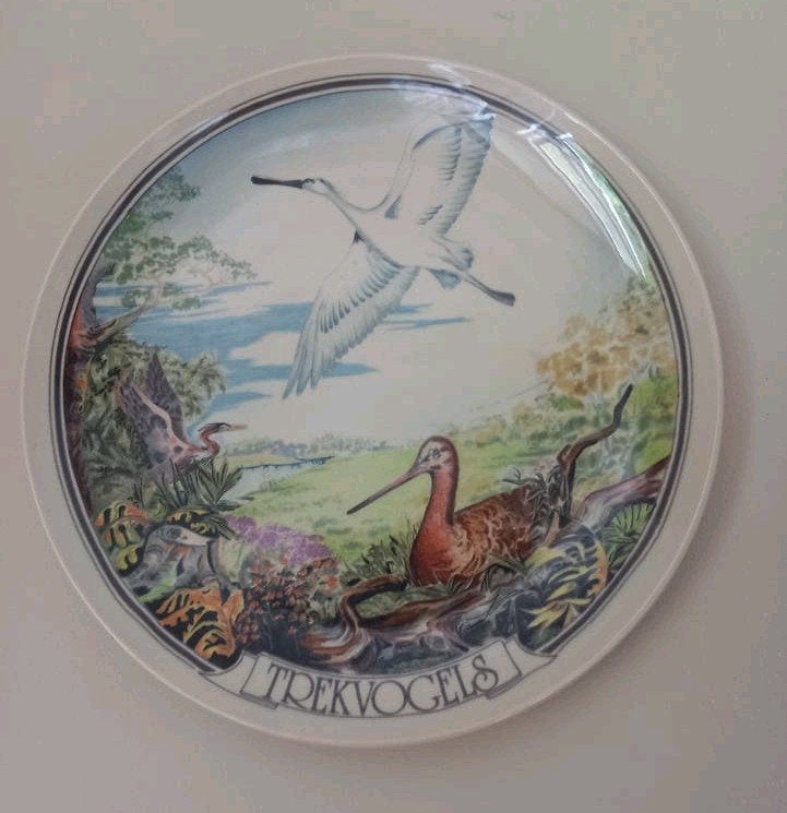 WNF bord  "Spaar de Trekvogels" 1982 Regina Polychroom, Ophalen of Verzenden