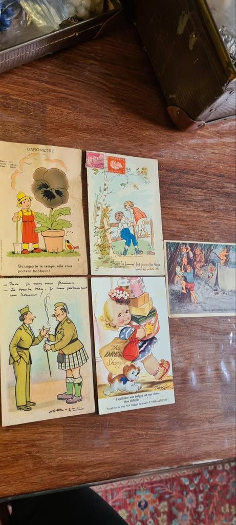 5 Vintage Humoristische Ansichtkaarten, Ophalen of Verzenden, 1940 tot 1960
