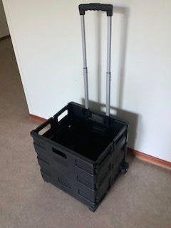 opvouwbare trolley steekwagen met krat transportkar, Minder dan 60 liter, Ophalen, Zo goed als nieuw, Steekwagen