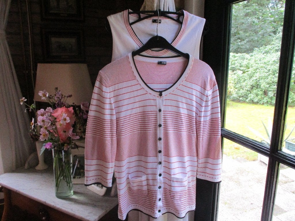 mj/JOBIS/twinset/top/vestje/7/8 mouw/maat 36/38/ ALS NIEUW!, Kleding | Dames, Zo goed als nieuw, Maat 36 (S), JOBIS, Meerkleurig