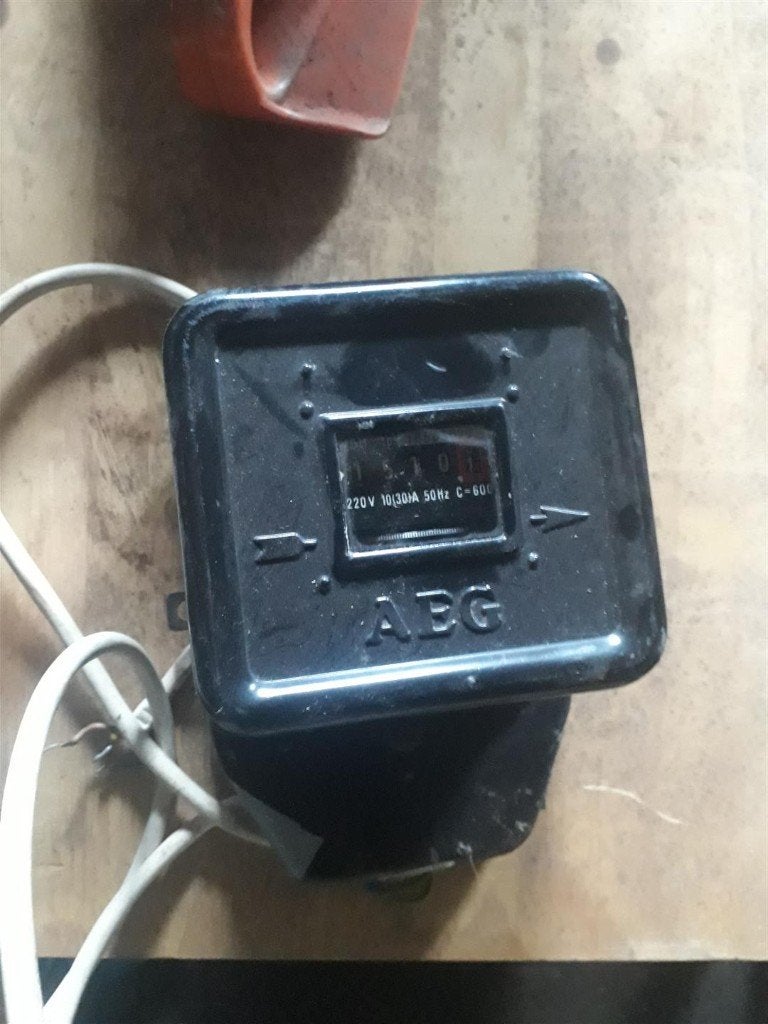 Aeg tussenmeter stroom electra, Ophalen, Gebruikt, Elektriciteit