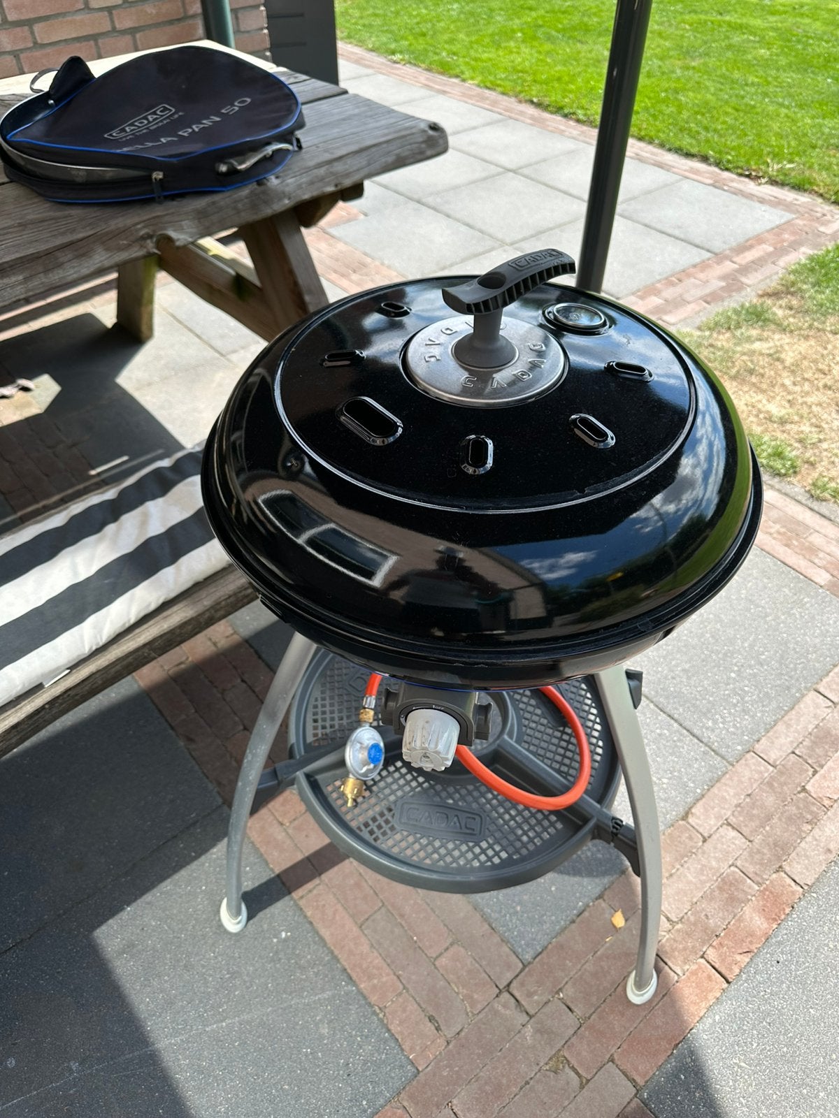 Cadac carri chef 2 bbq + draagtas en accessoires, Ophalen, Gebruikt