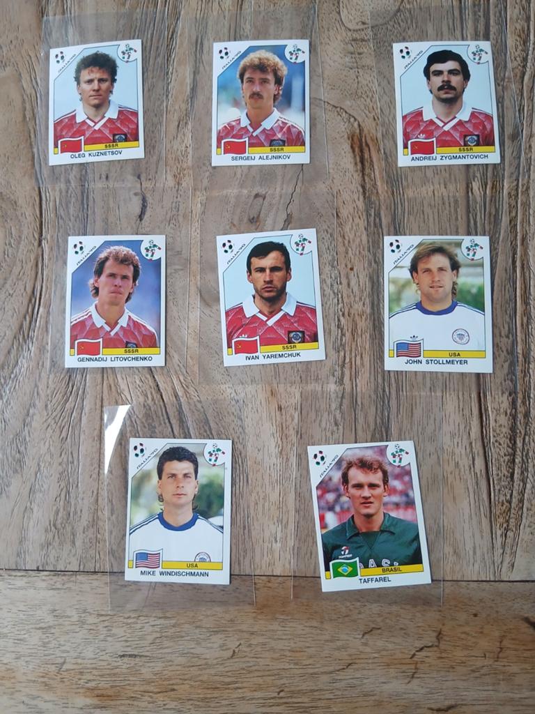 Panini wk 90 8x, Verzamelen, Ophalen of Verzenden, Zo goed als nieuw, Buitenlandse clubs, Poster, Plaatje of Sticker