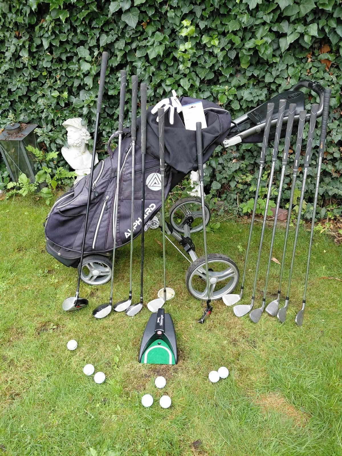 Complete golfset met tas, trolley en accessoires, Ophalen, Gebruikt, Set, Overige merken