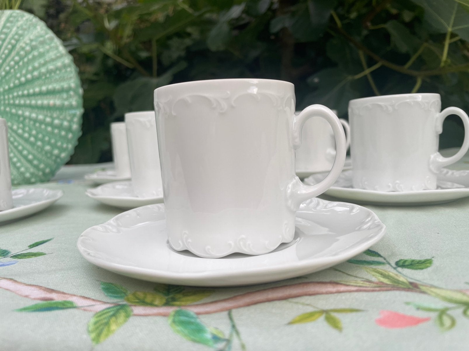 5 kop en schotels Rosenthal Classic rose Mon bijou wit, Ophalen of Verzenden, Zo goed als nieuw, Overige stijlen, Kop(pen) en/of Schotel(s)