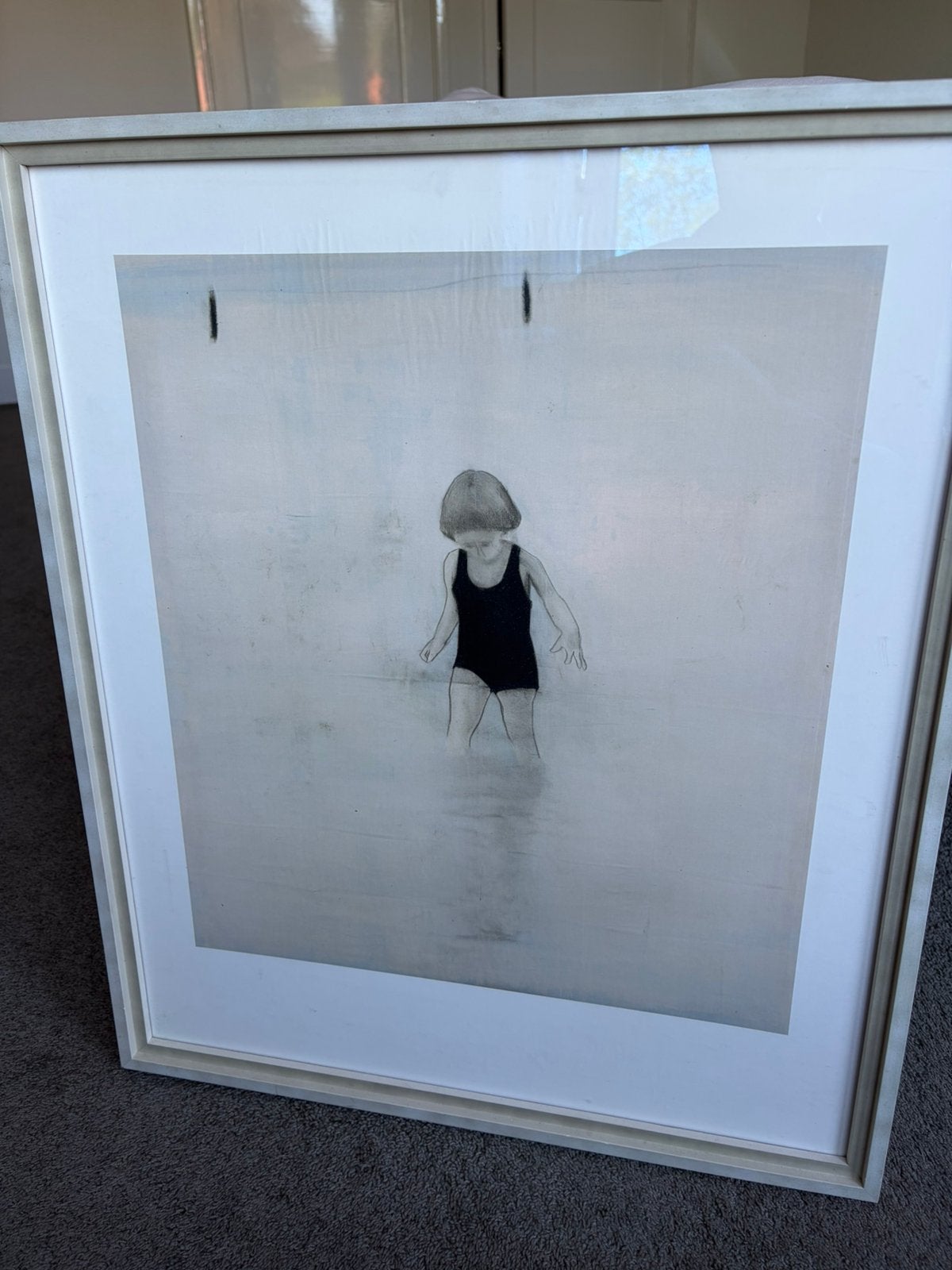 Reproductie  portret meisje aan het strand van Krin Rinsema, Ophalen, Zo goed als nieuw