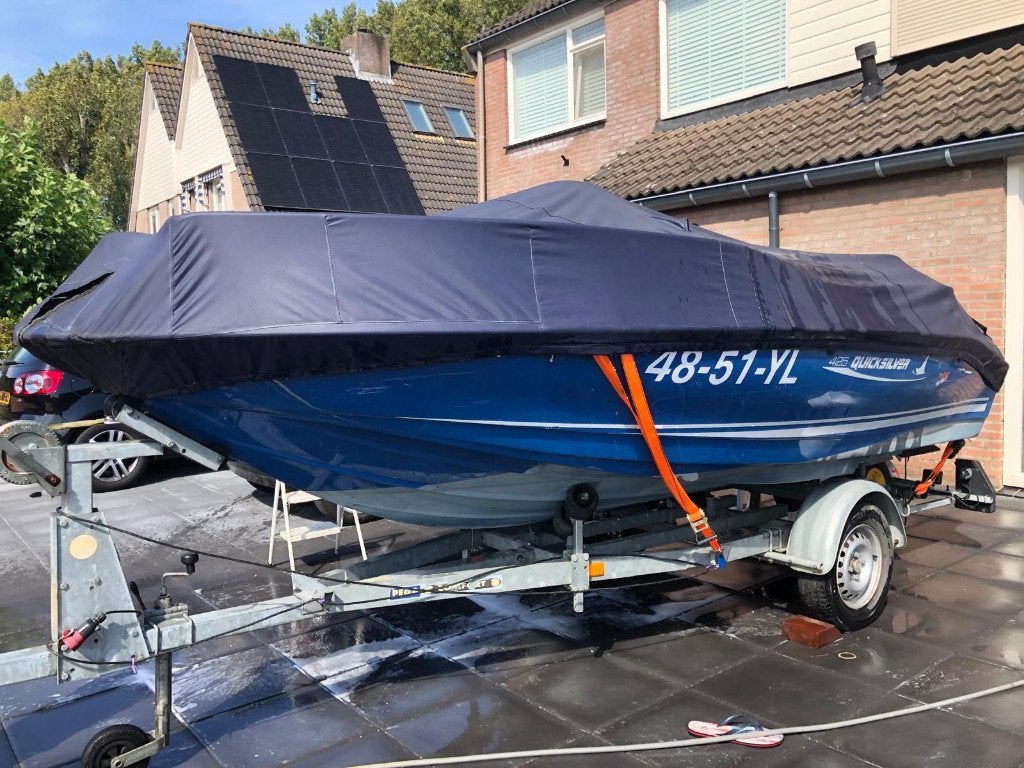 Quicksilver 425 Commander, Watersport en Boten, Vis- en Consoleboten, Gebruikt, Quicksilver, Met afstandsbediening, Elektrische start