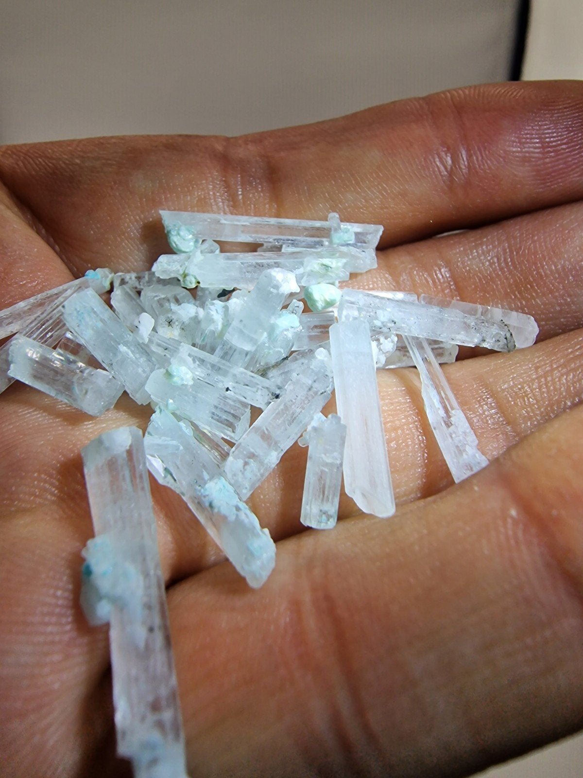 Aquamarijn Kristallen N247 - 7.7 gram ruwe edelstenen, Ophalen of Verzenden, G