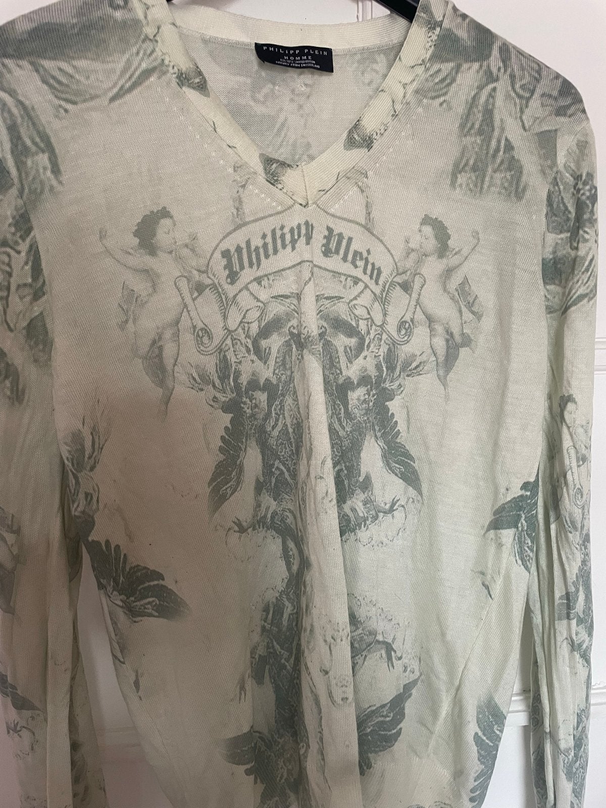Phillip Plein Zeer Licht Shirt Heren XL, Kleding | Heren, T-shirts, Ophalen of Verzenden, Zo goed als nieuw, Maat 56/58 (XL), Wit