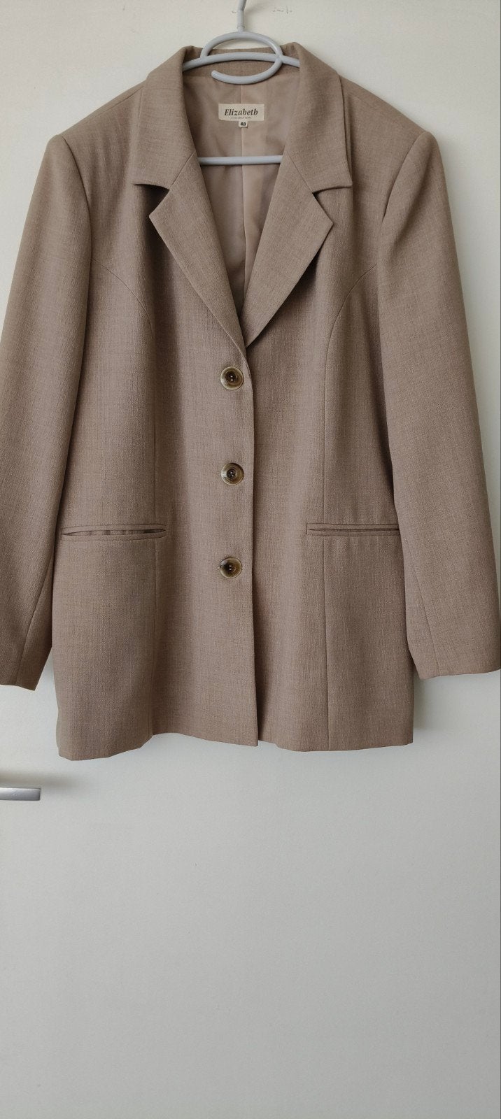 Elizabeth Collection Jasje Maat 48 Beige, Kleding | Dames, Jasjes, Kostuums en Pakken, Beige, Maat 46/48 (XL) of groter, Ophalen of Verzenden