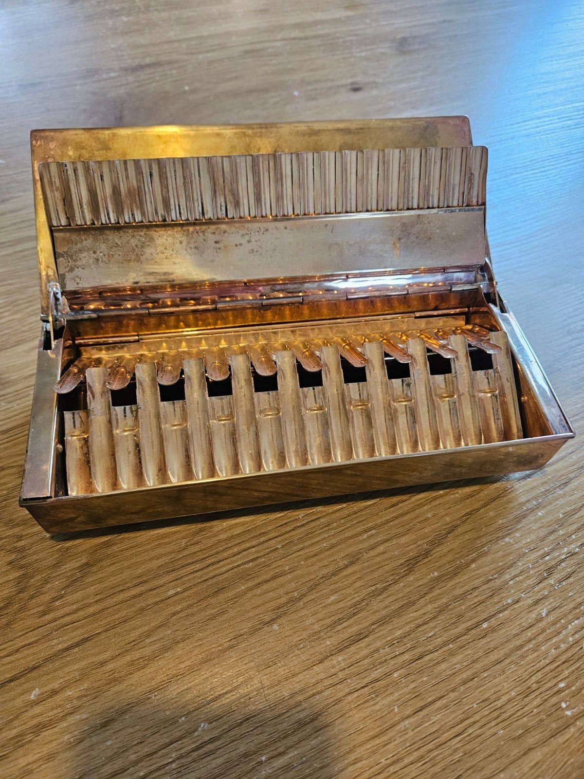 messing sigarettendoos, Ophalen of Verzenden