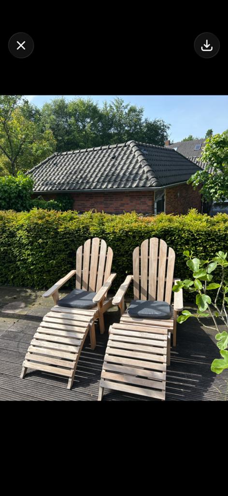 Teak houten deckchair, Ophalen of Verzenden, Zo goed als nieuw, Teakhout