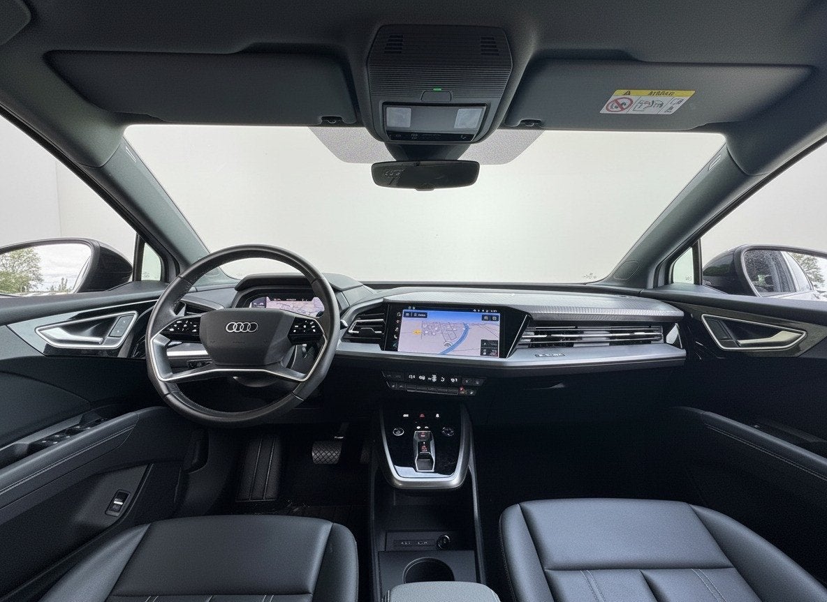 Audi Q4 Sportback e-tron 35 EDITION 170PK 55 kWh LEDER/VIRTU, Auto's, Achterwielaandrijving, Gebruikt, Zwart, Automatische klimaatregeling
