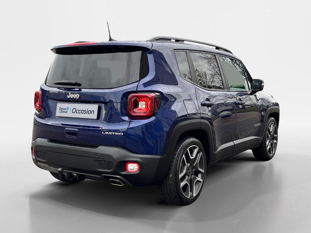 Jeep Renegade 1.3T Freedom | Trekhaak | Leder | Adap Cruise, Auto's, Jeep, 12 maanden, Gebruikt, 4 cilinders, Blauw