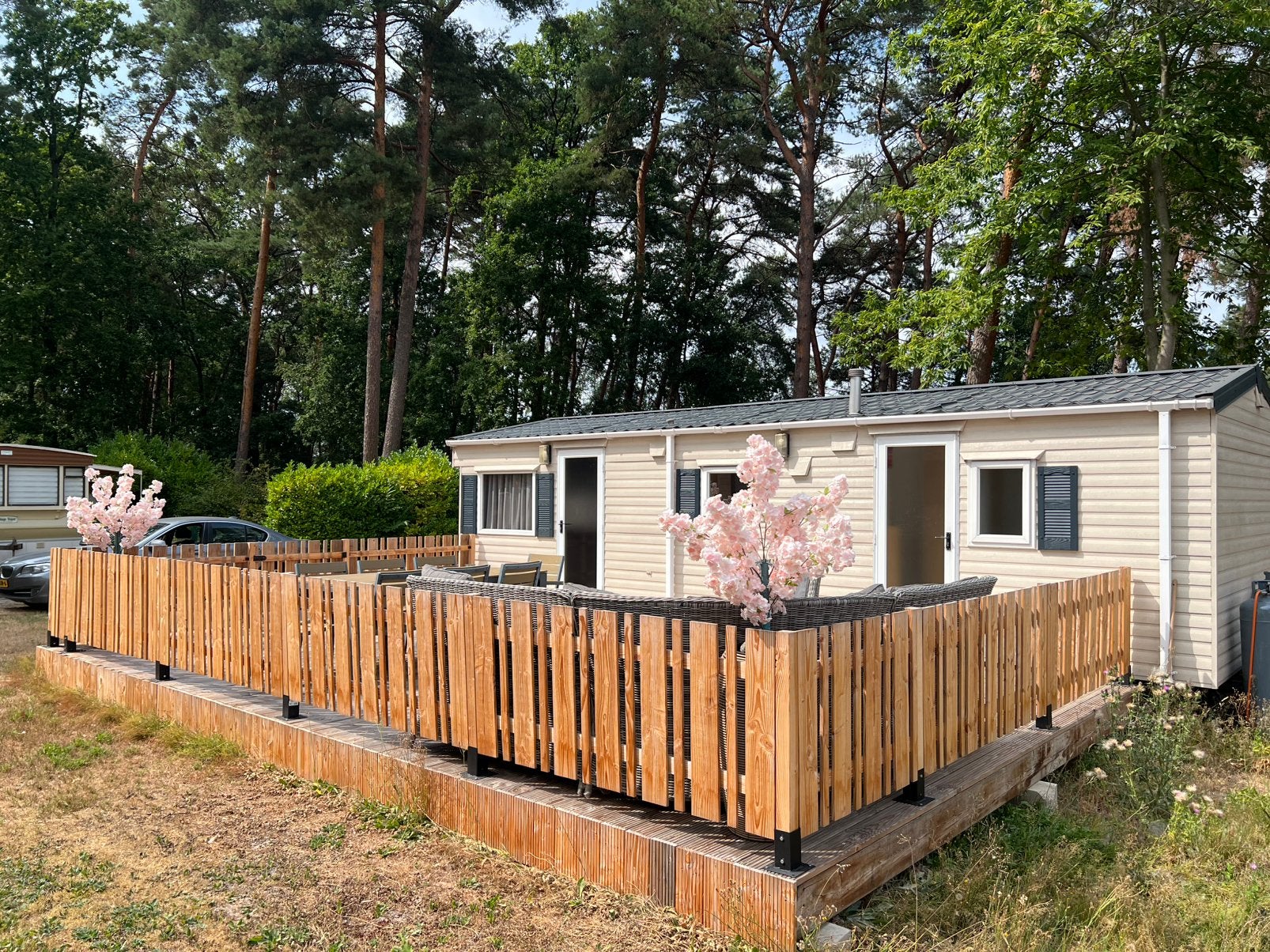 Stacaravan met jaarplaats zilverstrand mol, Caravans en Kamperen, Stacaravans, Tot en met 4