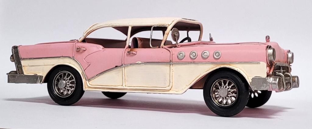 Buick Amerikaanse roze auto miniatuur model blikken deco