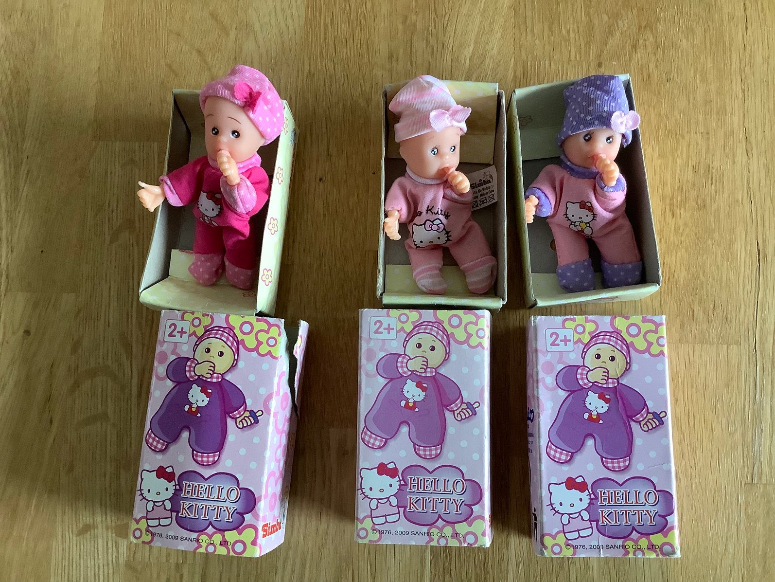 3 Hello Kitty babypopjes in orgineel doosje, Ophalen of Verzenden, Zo goed als nieuw, Overige typen