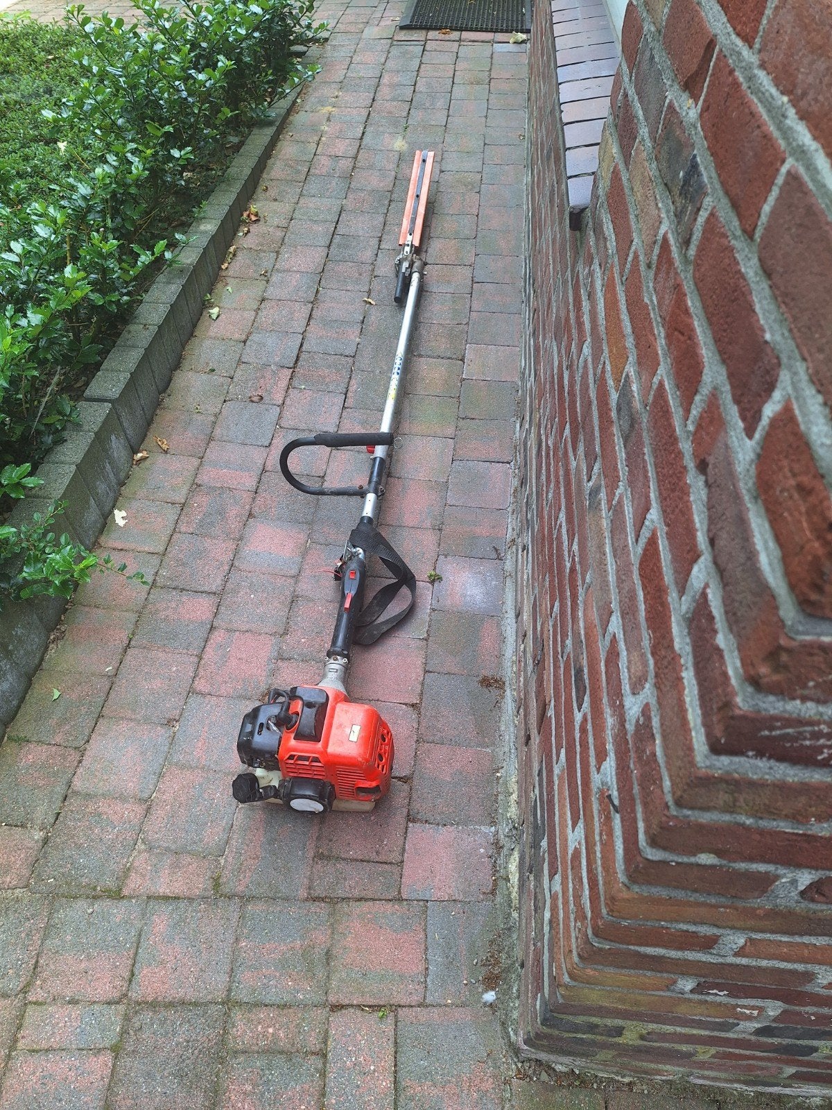 Stokheggenschaar te koop, Tuin en Terras, Heggenscharen, Ophalen, Gebruikt, Benzine