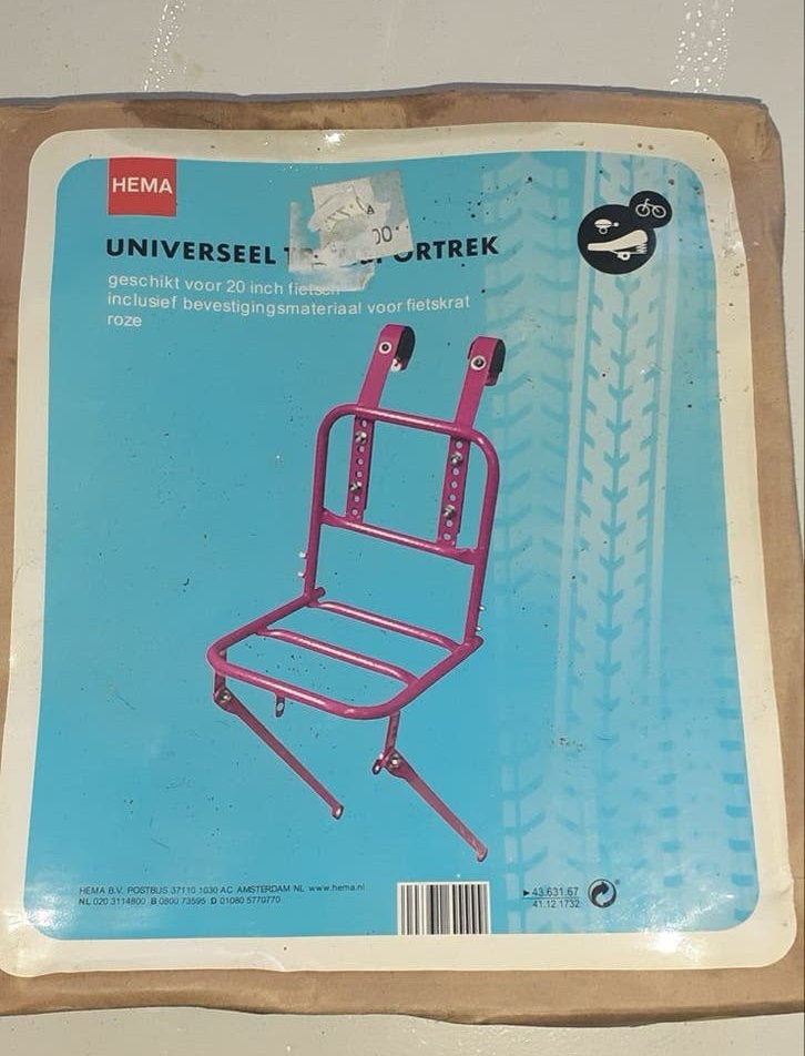 Fietsdrager (kinderversie) voor 20 inch fietsen - Roze, Ophalen of Verzenden, Nieuw