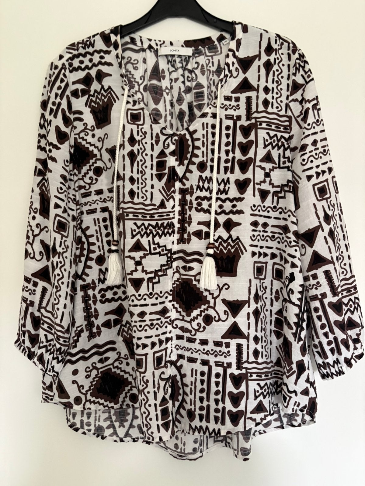 Boho shirt, Ophalen of Verzenden, Zo goed als nieuw, Maat 38/40 (M), Wit