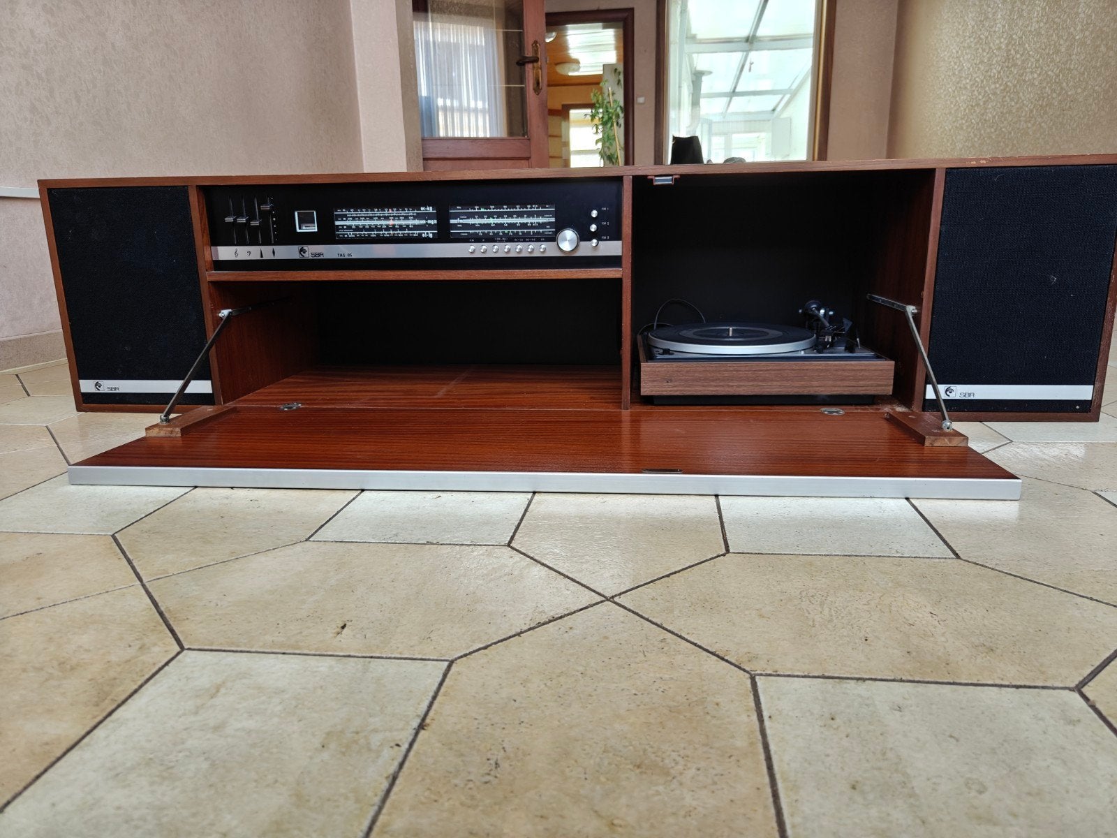 Vintage SBR radio/platenspeler, Audio, Tv en Foto, Stereo-sets, Overige merken, Ophalen of Verzenden