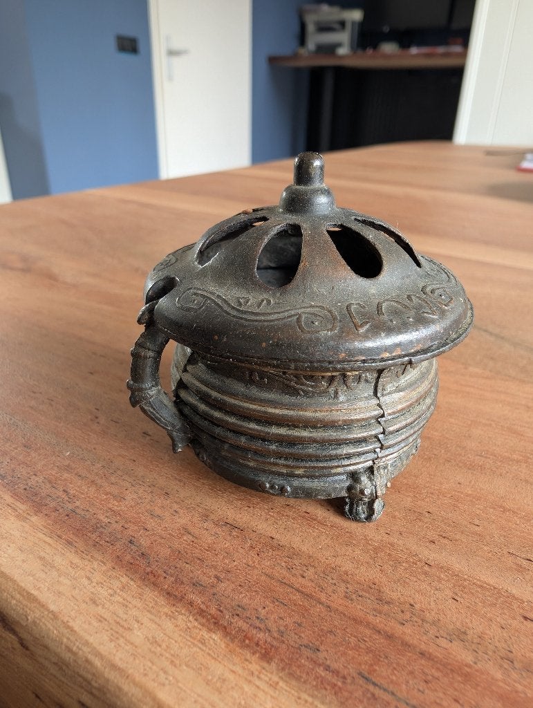 antiek brons wierrook brander stijl vantine art Deco ca 1920, Antiek en Kunst, Ophalen, Brons