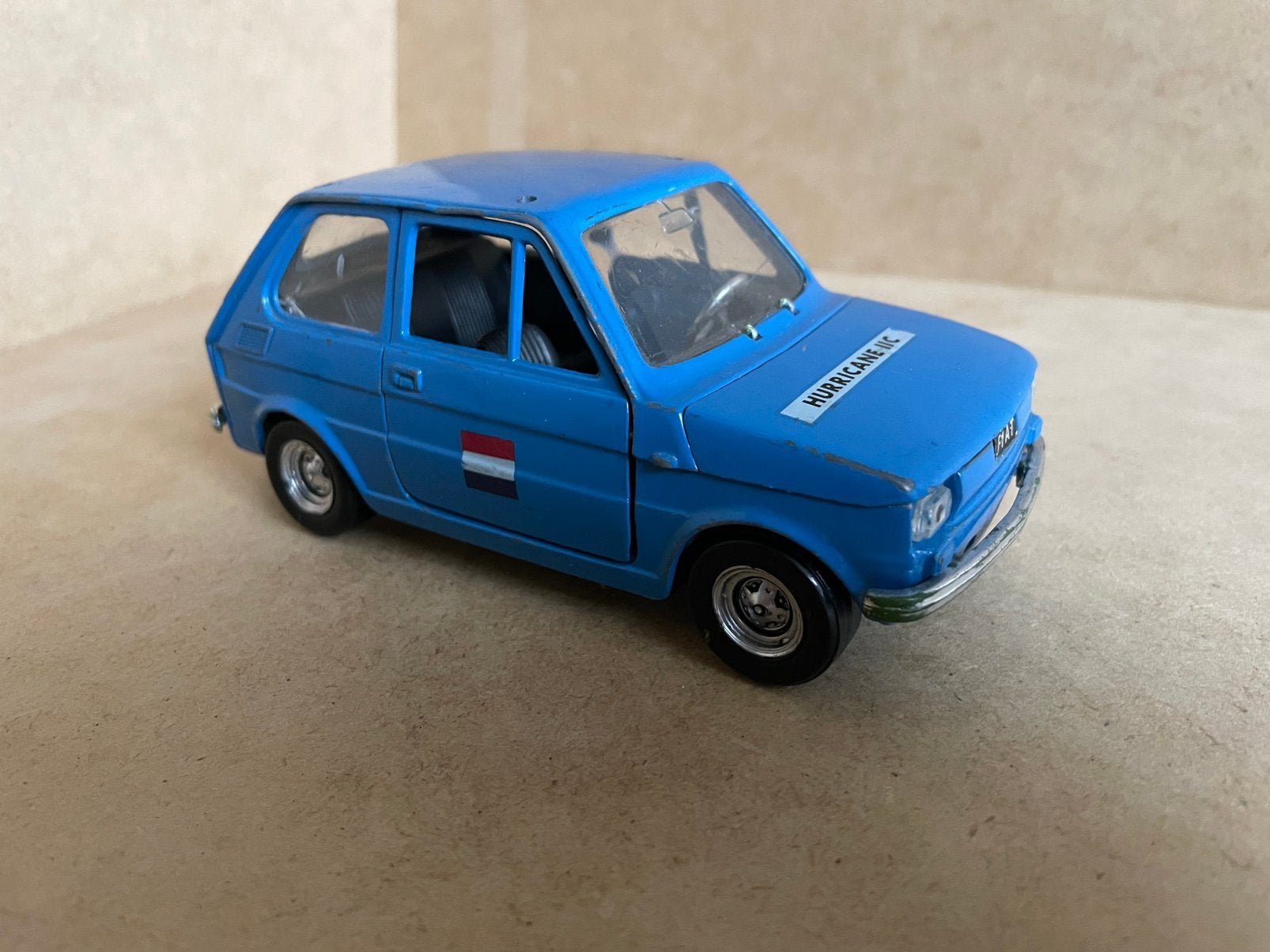 model Fiat 126, french blue, blauw, 1/24, Polistil, bespeeld, Ophalen of Verzenden