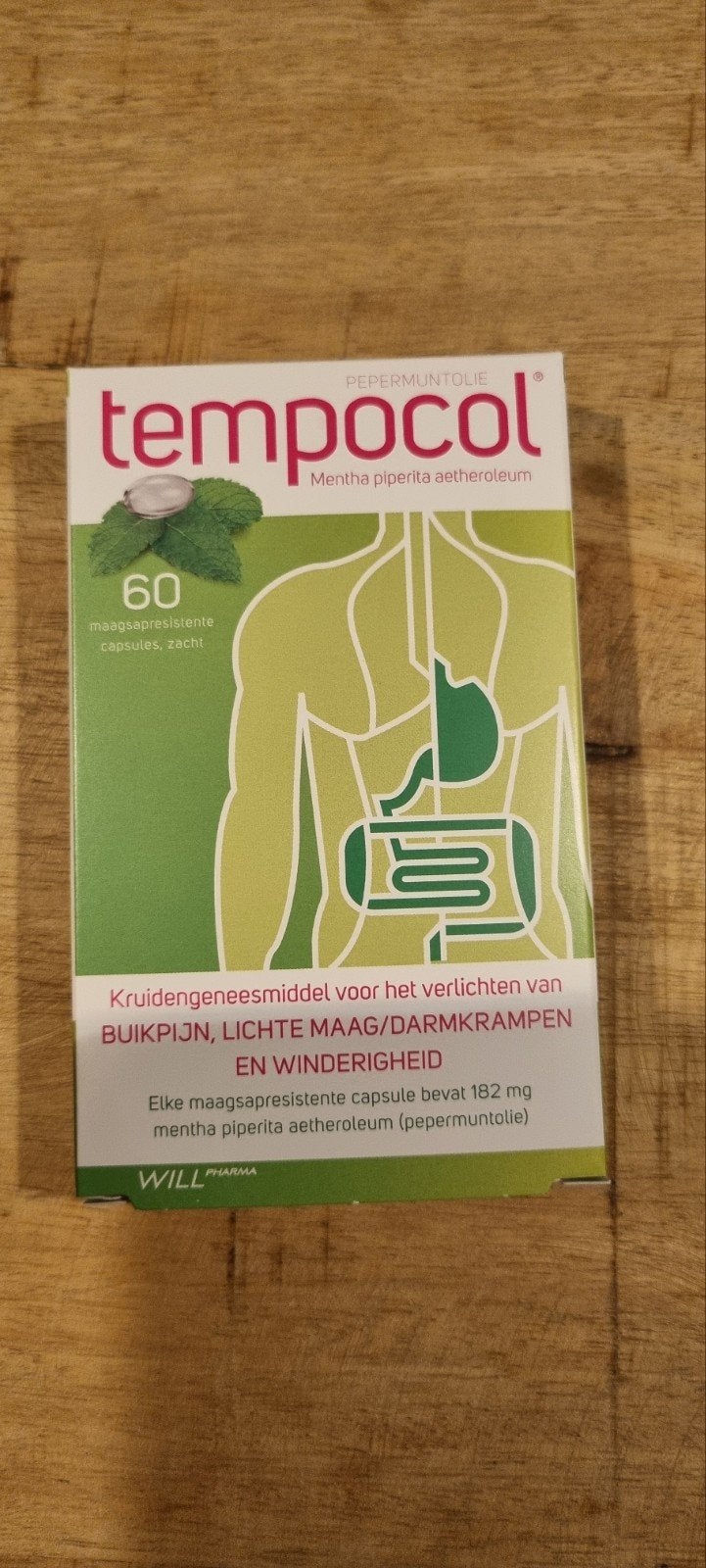 Tempocol Pepermuntolie Maagsapresistente Capsules 60 stuks, Ophalen of Verzenden, Nieuw, Overige typen