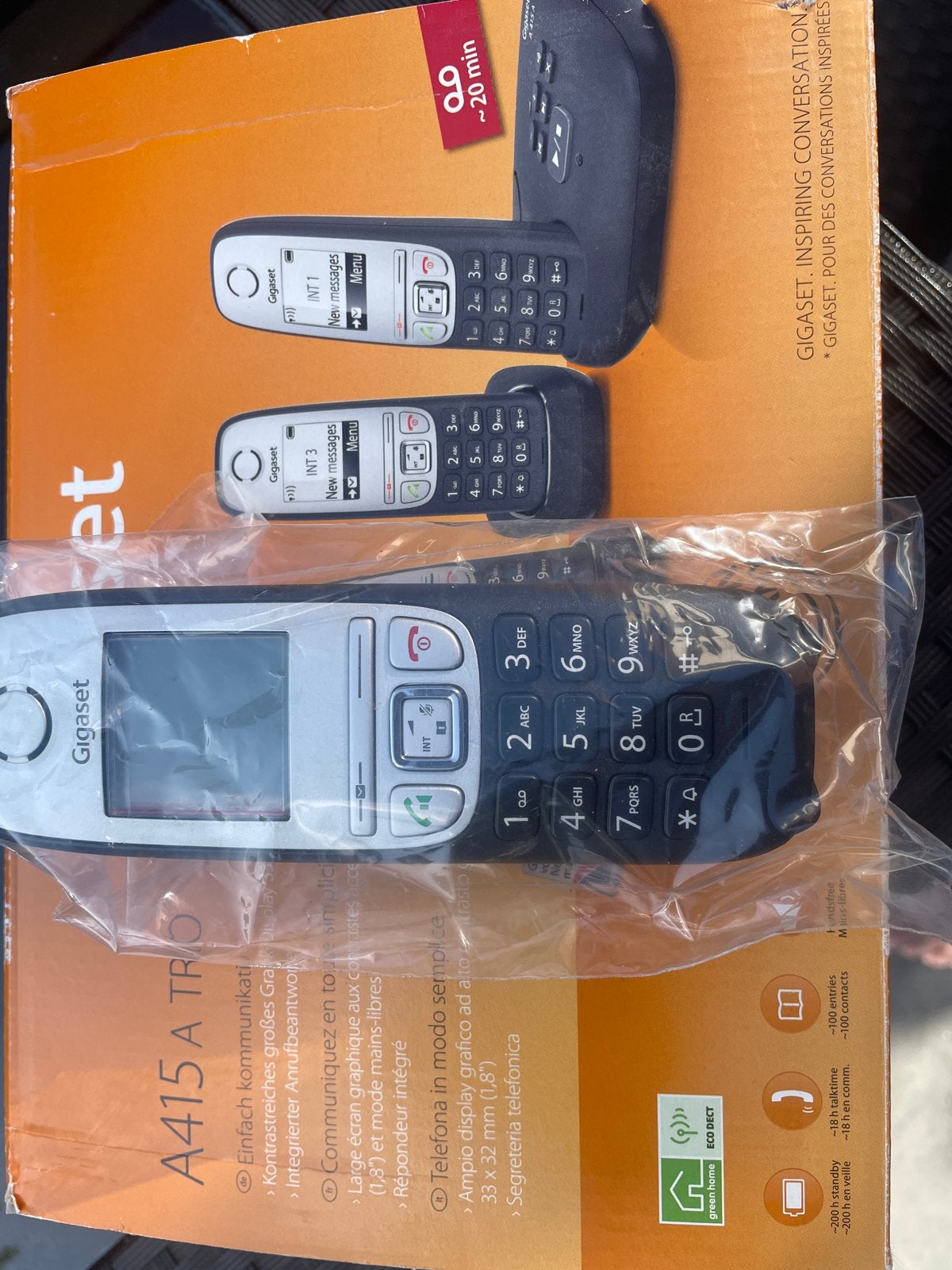 Gigaset A415A Trio draadloze telefoonset met antwoordapparaa, Ophalen, Zo goed als nieuw, 3 handsets, Stralingsarm